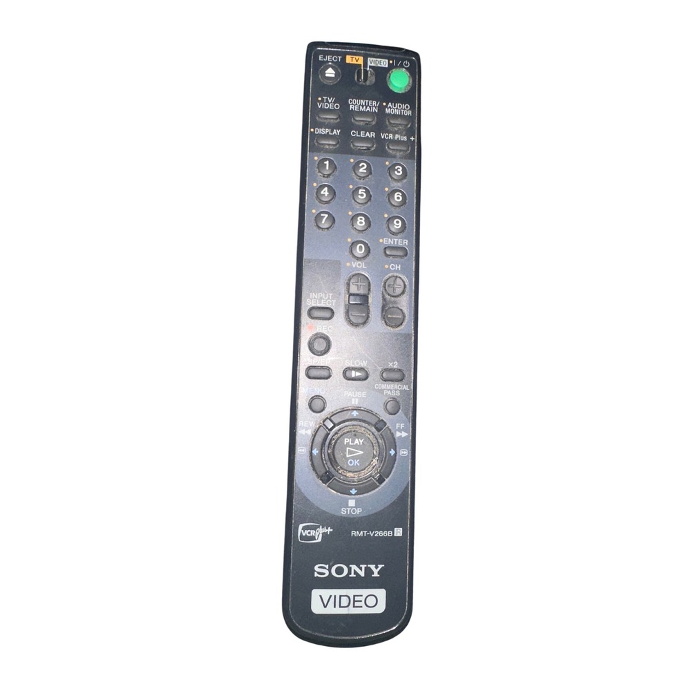 Sony RMT-V266B VCR Plus+ Video Remote Control Genuine OEM Black